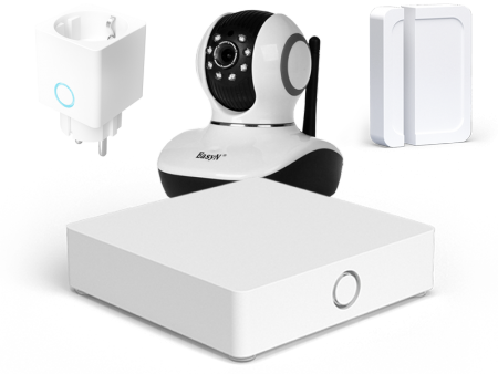 Startpaket-smart-hemlarm med övervakningkamera